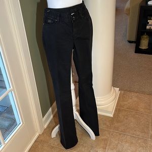 Cache black rhinestone jeans.  Size 0